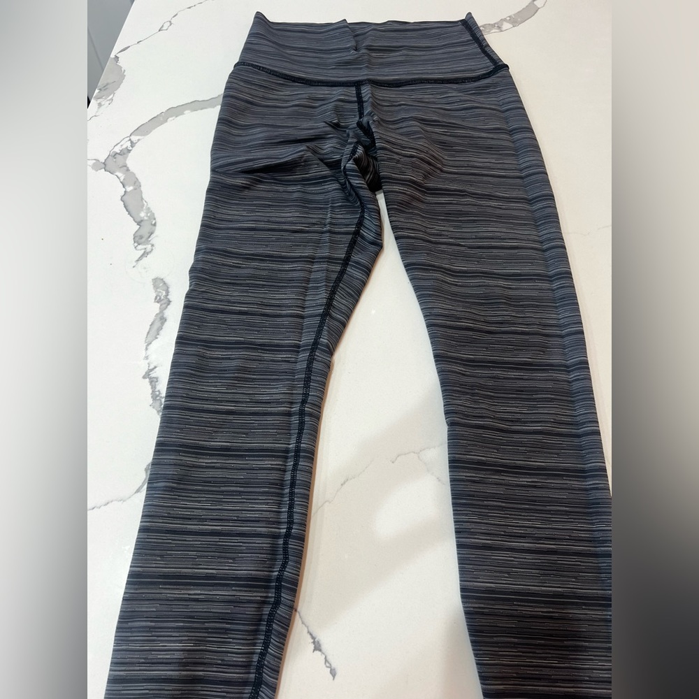 Lululemon high waisted align gray stripe leggings